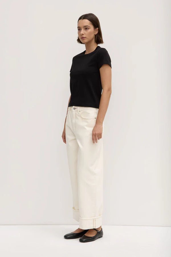Lyla cap sleeve top-blk