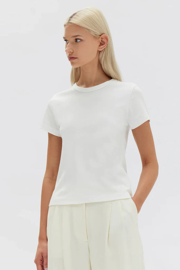 Lyla cap sleeve tee- white