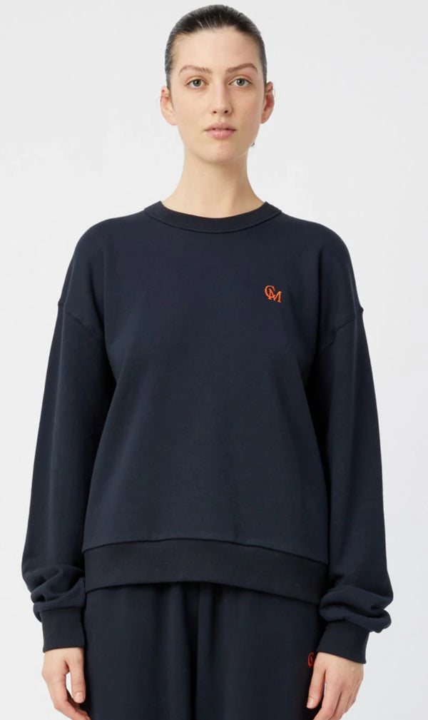 Eamon logo crew- midnight navy