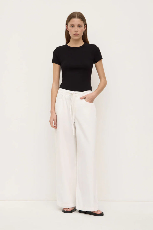 Linley rib tee- black