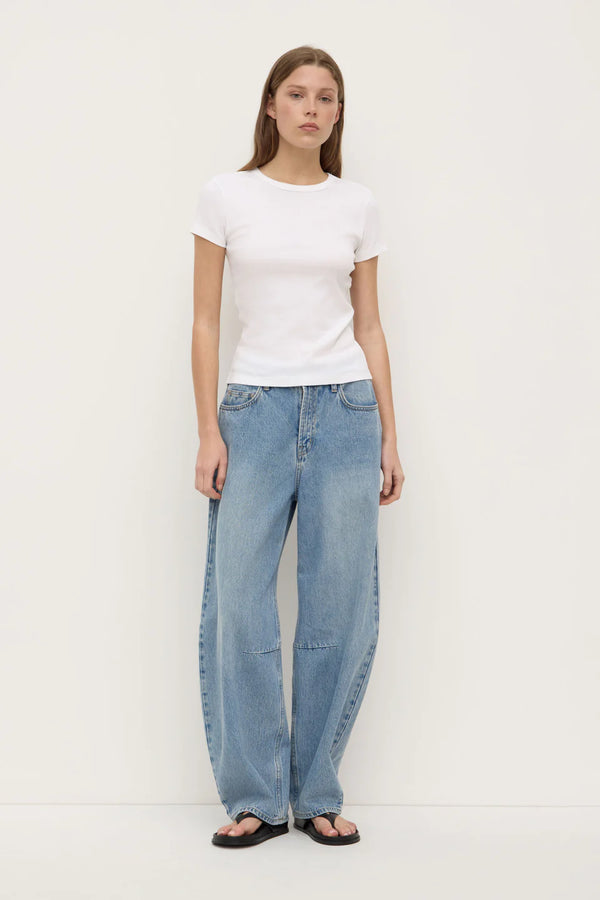 Linley rib tee- white