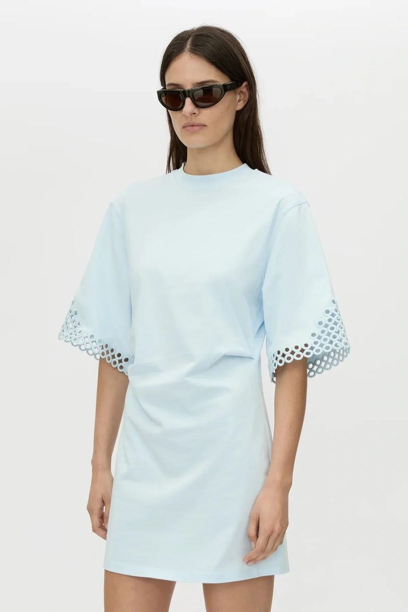 Lolani mini tee dress- ice blue