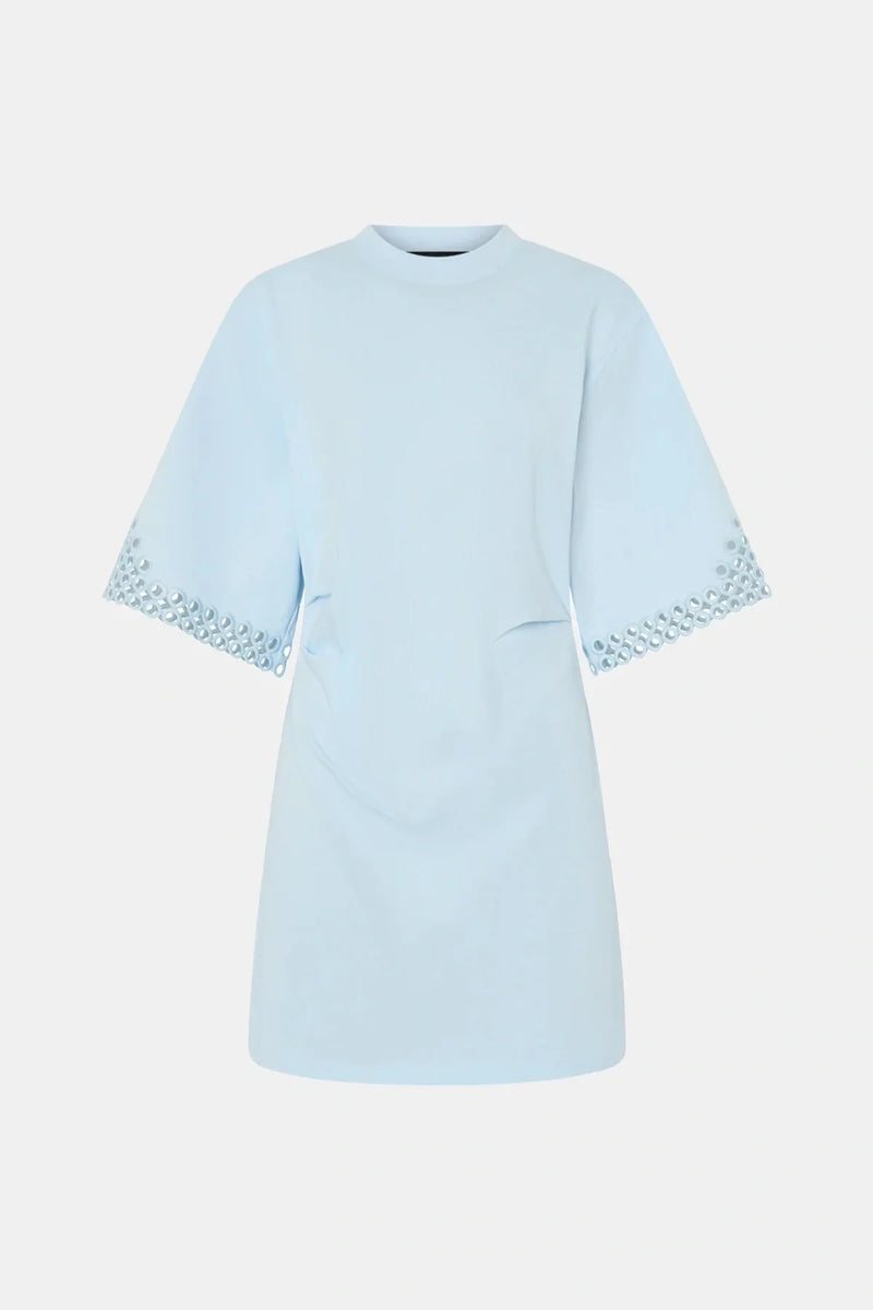 Lolani mini tee dress- ice blue