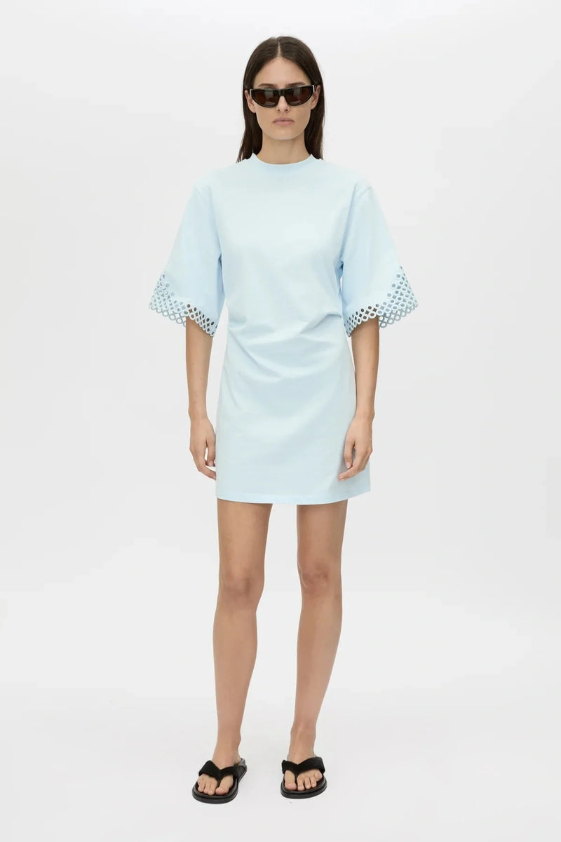 Lolani mini tee dress- ice blue