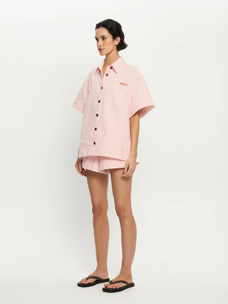 Marla denim shirt- soft pink