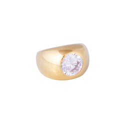 Solitaire cocktail ring