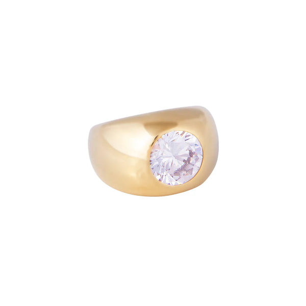 Solitaire cocktail ring