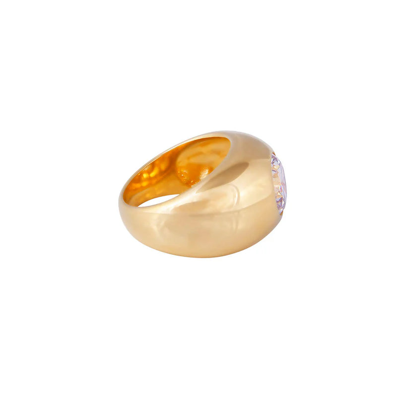Solitaire cocktail ring