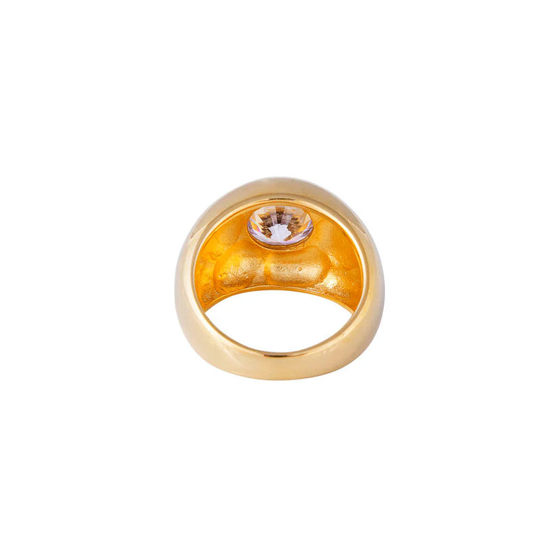 Solitaire cocktail ring