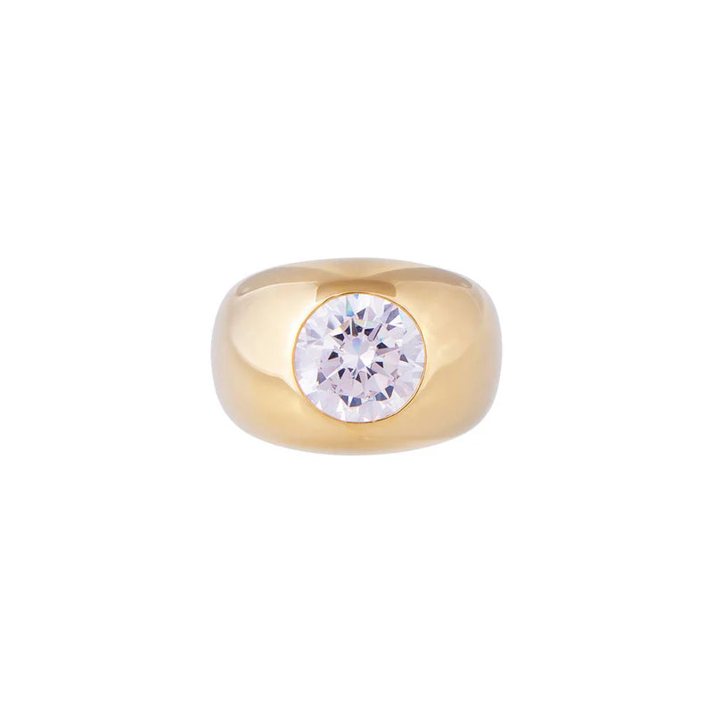 Solitaire cocktail ring