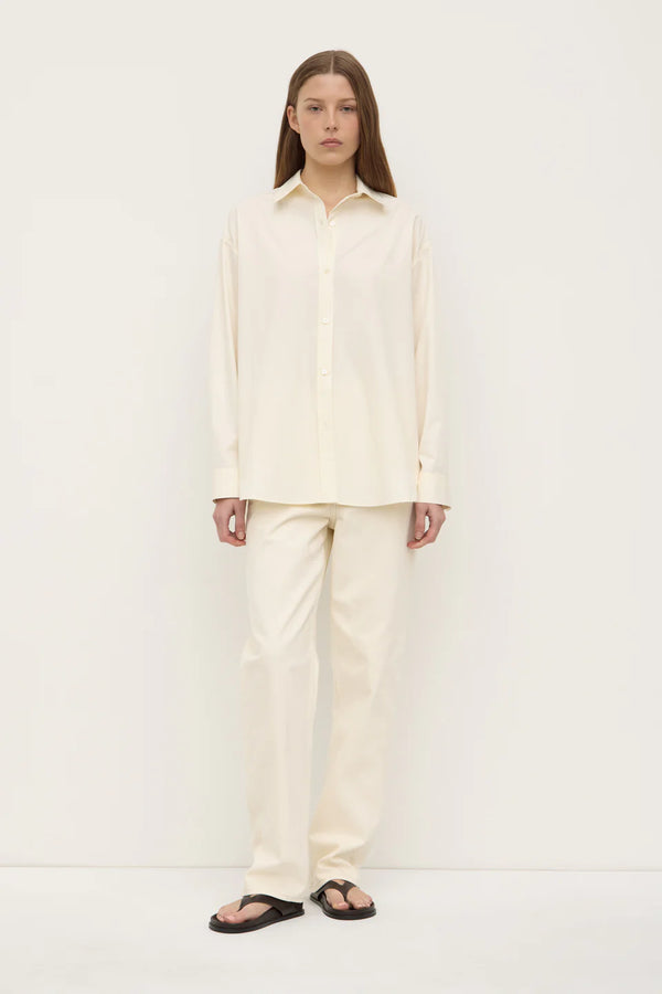 Marigold poplin long sleeve shirt-butter