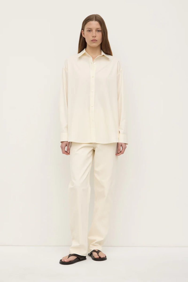 Marigold poplin long sleeve shirt-butter