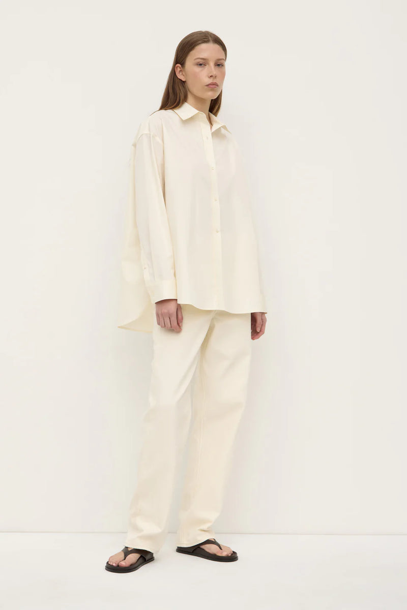 Marigold poplin long sleeve shirt-butter