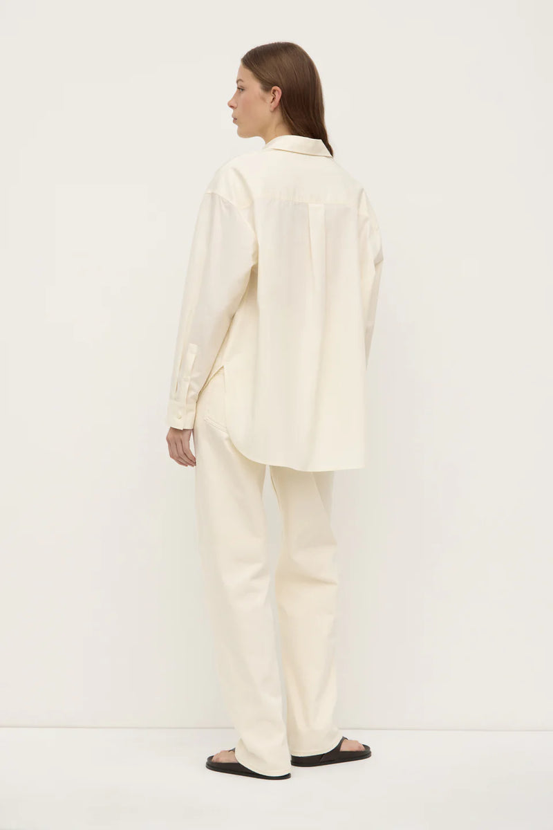 Marigold poplin long sleeve shirt-butter