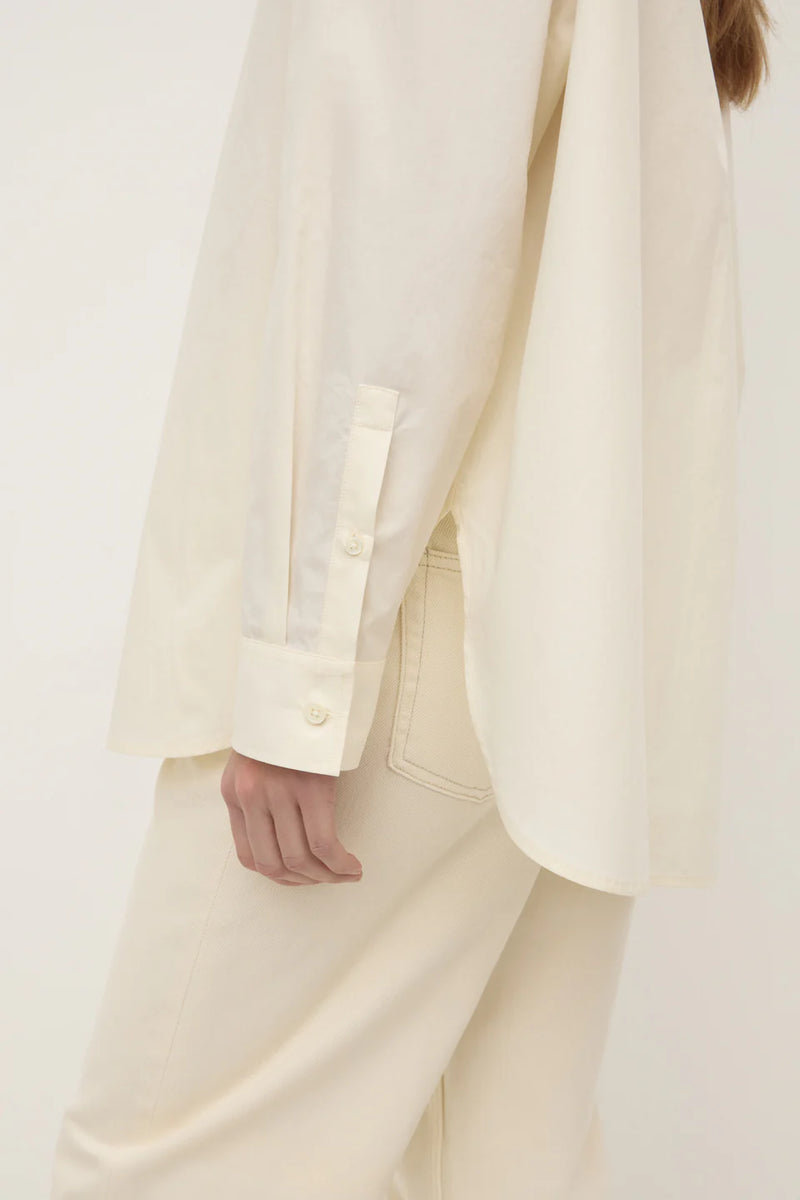Marigold poplin long sleeve shirt-butter