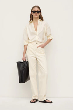 Marigold poplin long sleeve shirt-butter
