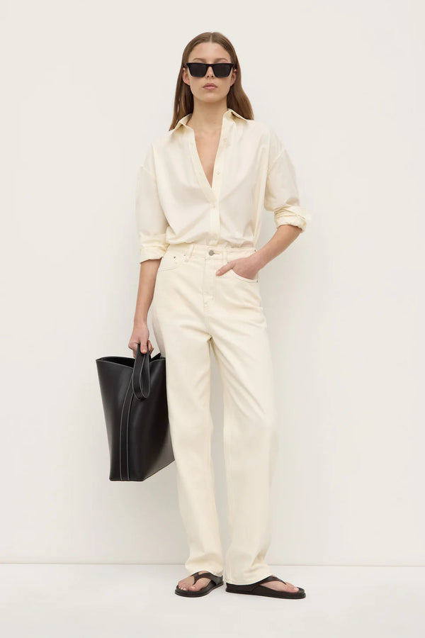 Marigold poplin long sleeve shirt-butter