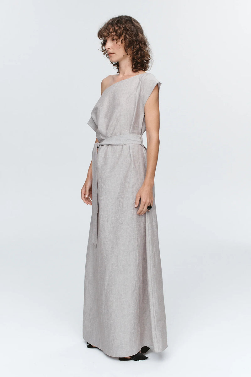Oscar dress- Chocolate stripe