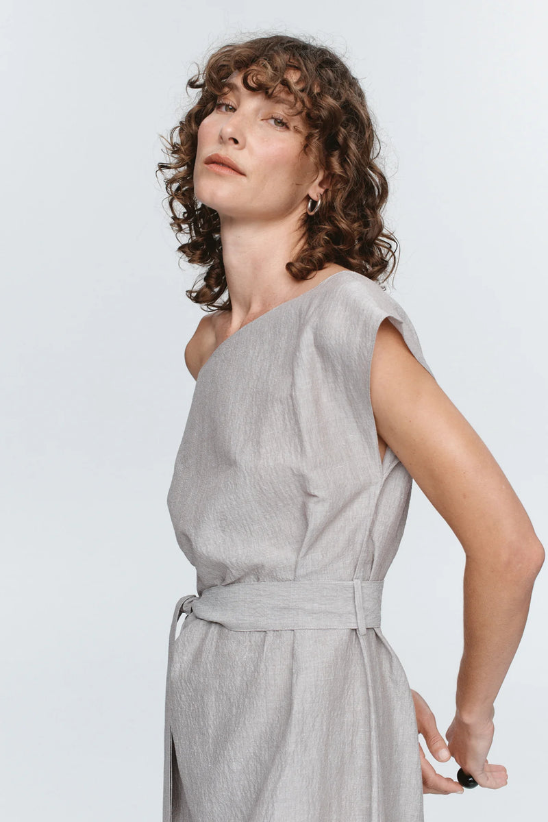 Oscar dress- Chocolate stripe