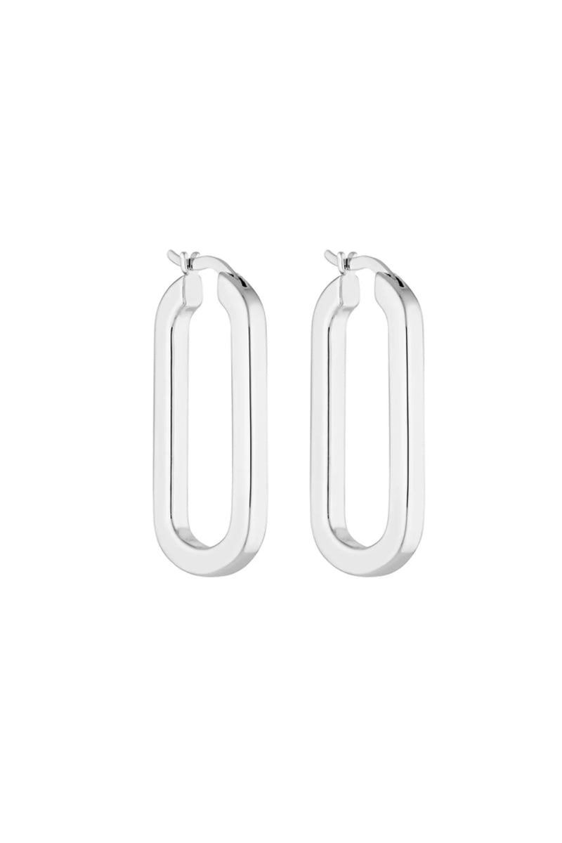 Baby oval hoops- silver