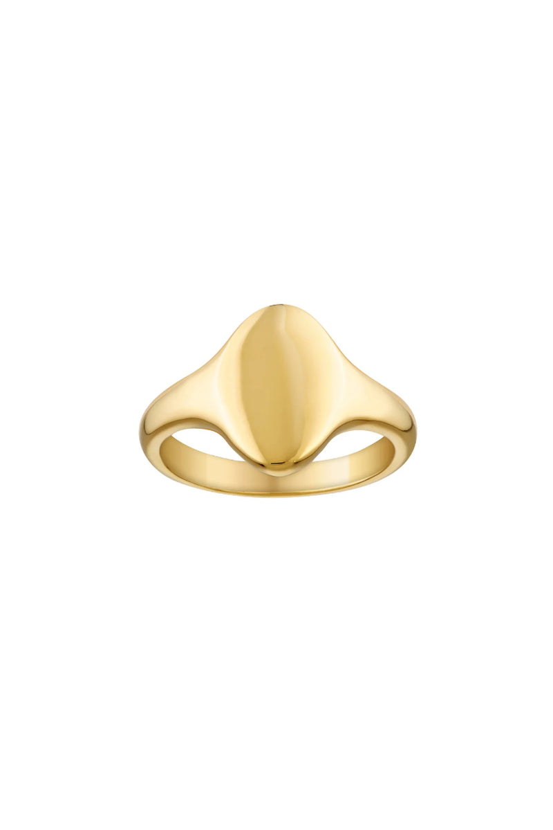 Egg pinky ring- gold