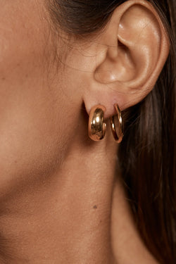 Mini dome hoops- gold