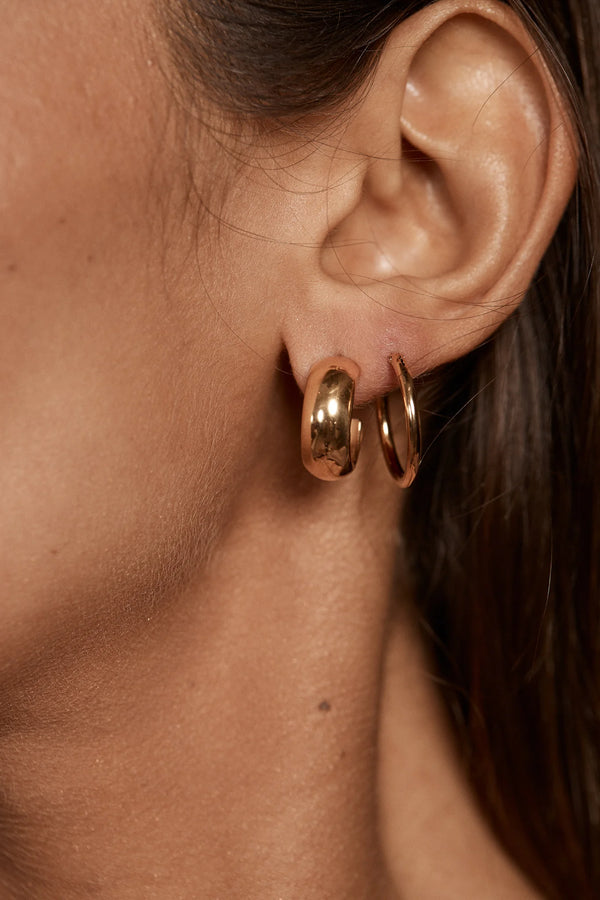 Mini dome hoops- gold