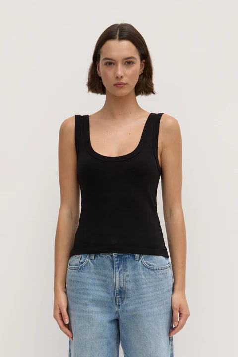 Paulina scoop tank- blk