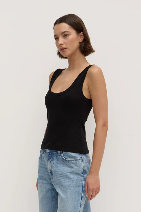 Paulina scoop tank- blk