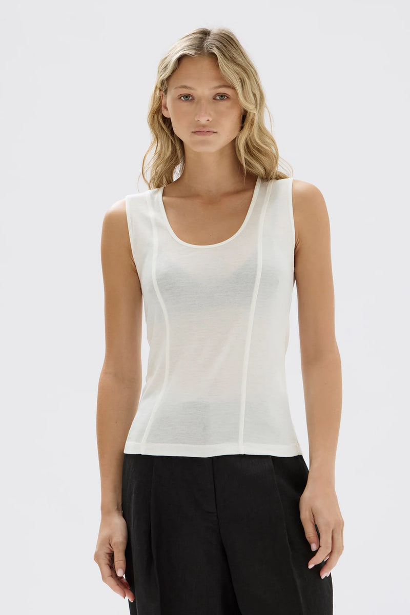 Penelope jersey tank- white