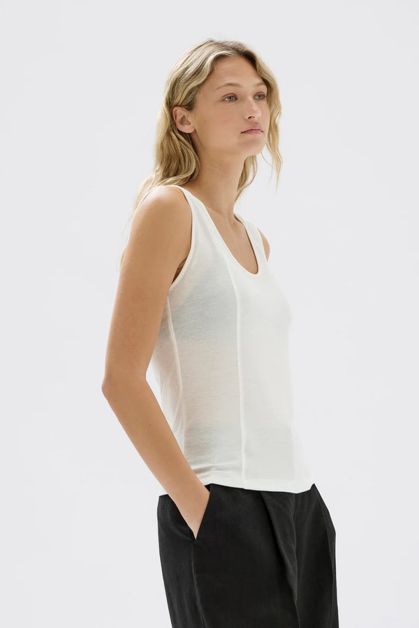 Penelope jersey tank- white