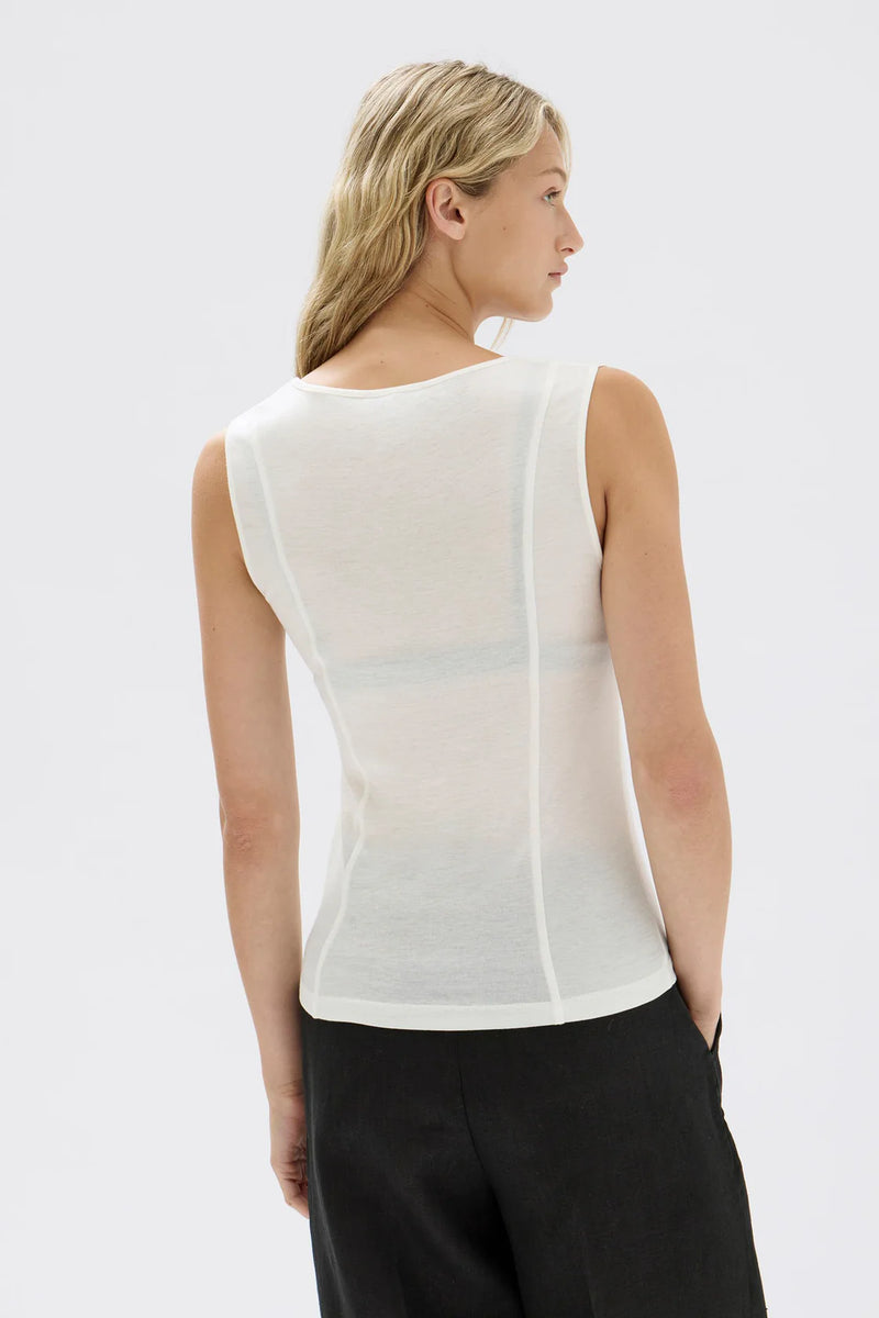 Penelope jersey tank- white