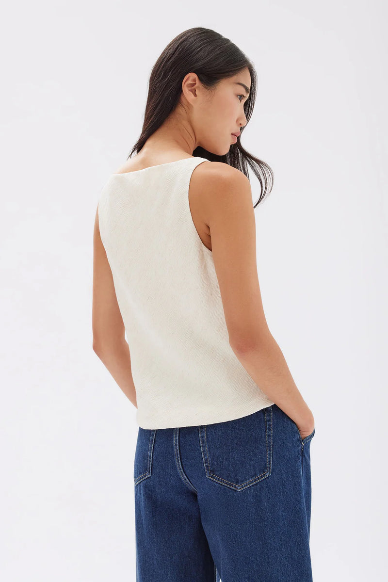 Reign textured top- cream