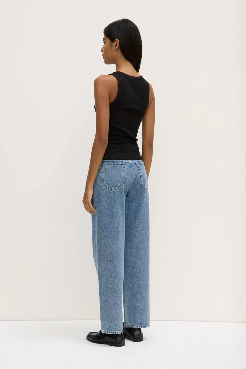 Robyn scoop neck rib tank-blk