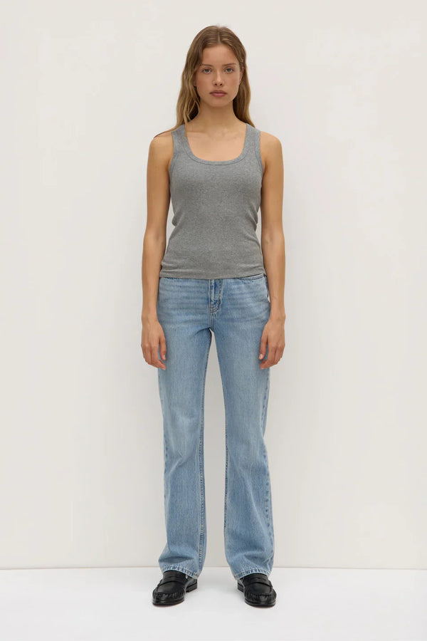 Robyn scoop neck tank-charcoal