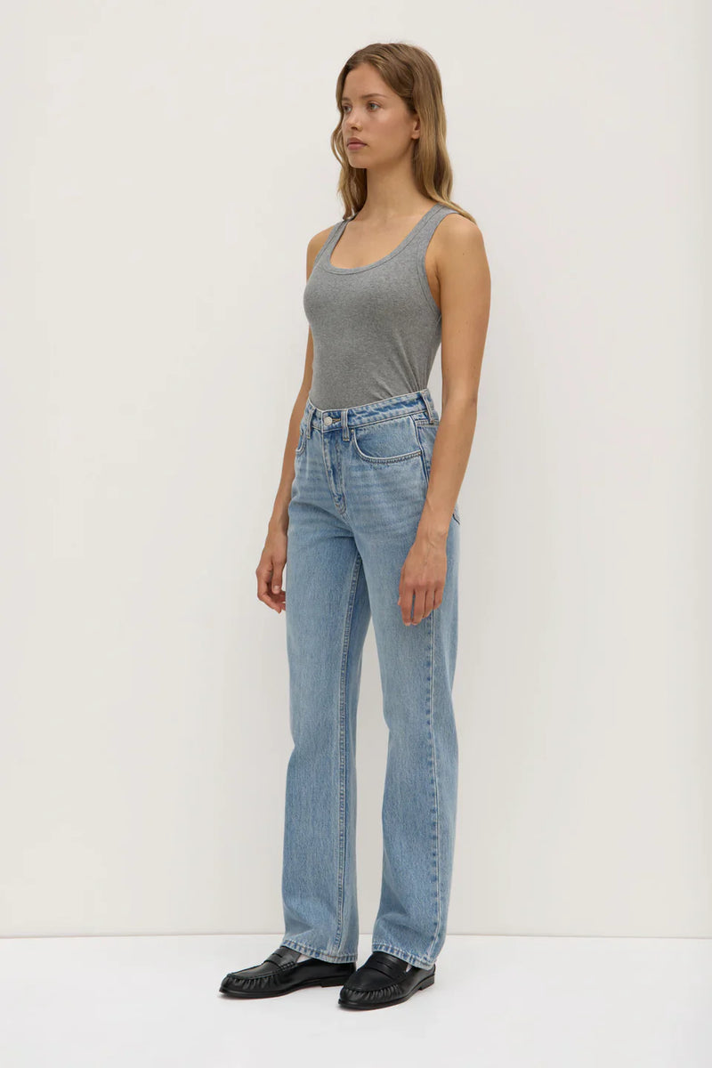 Robyn scoop neck tank-charcoal
