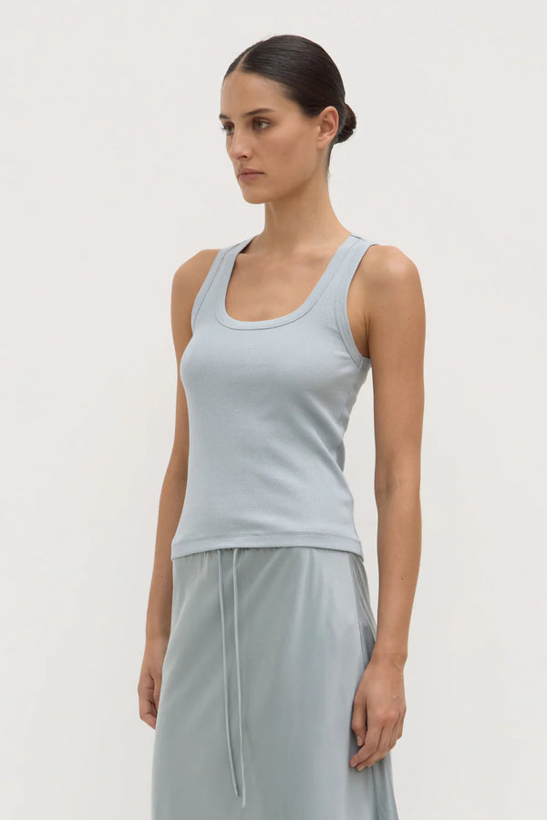Robyn scoop neck rib tank-cloud