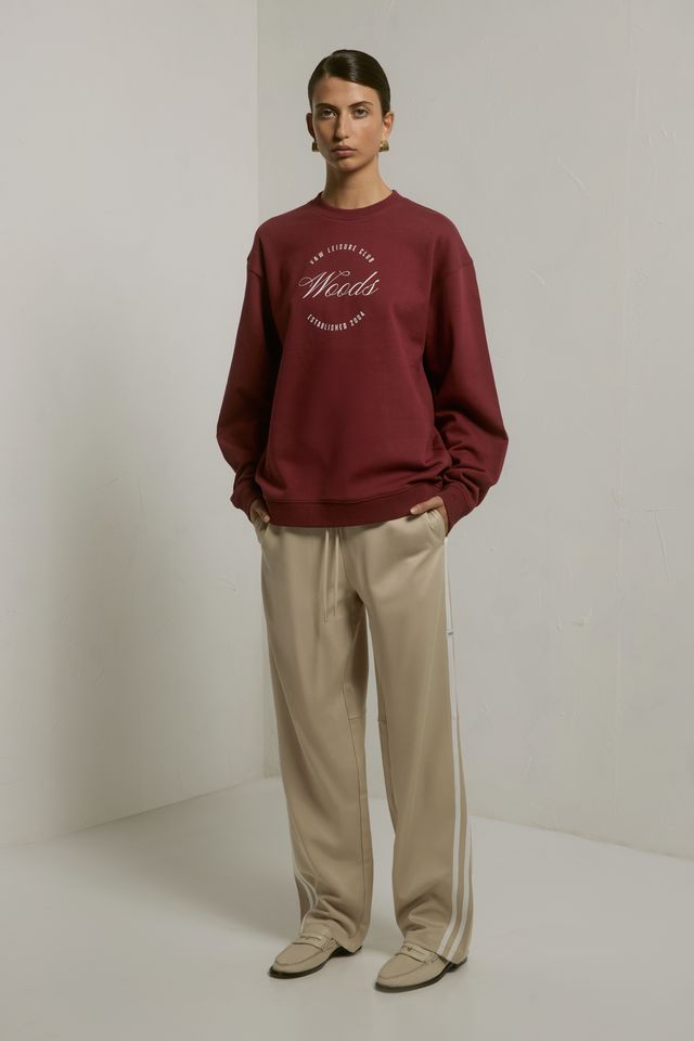 Club woods sweater- deep red