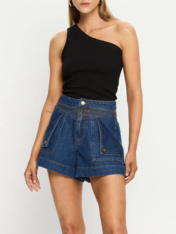 Celene denim short- indigo blue