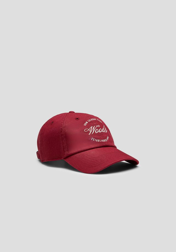 Club woods cap- red/ivory