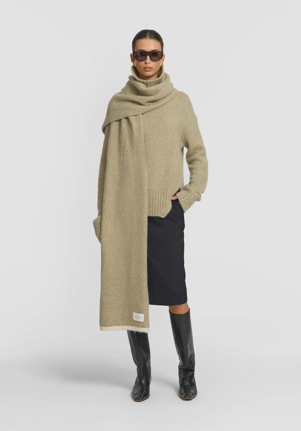 Frost scarf-pistachio