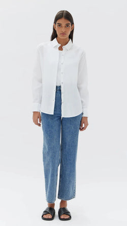 Xander Linen Top - White