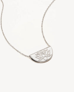 By Charlotte- Silver Lotus Necklace