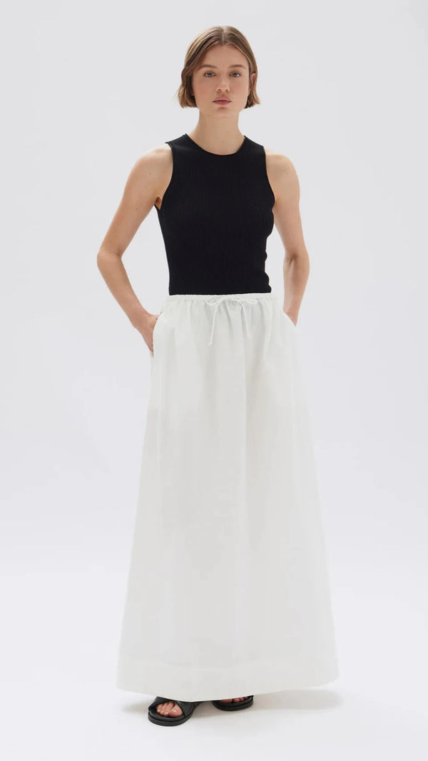 Philippa Poplin Skirt - White