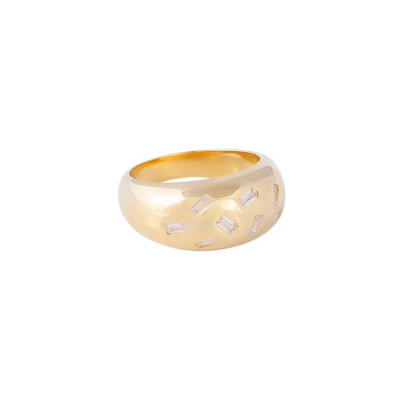 Scatter baguette ring