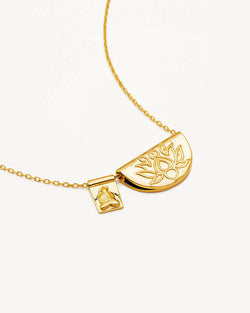 By Charlotte- Lotus & Little Buddah Necklace