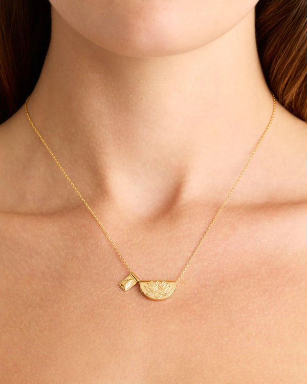 By Charlotte- Lotus & Little Buddah Necklace