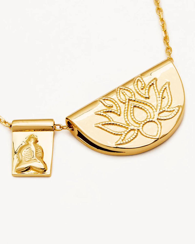 By Charlotte- Lotus & Little Buddah Necklace