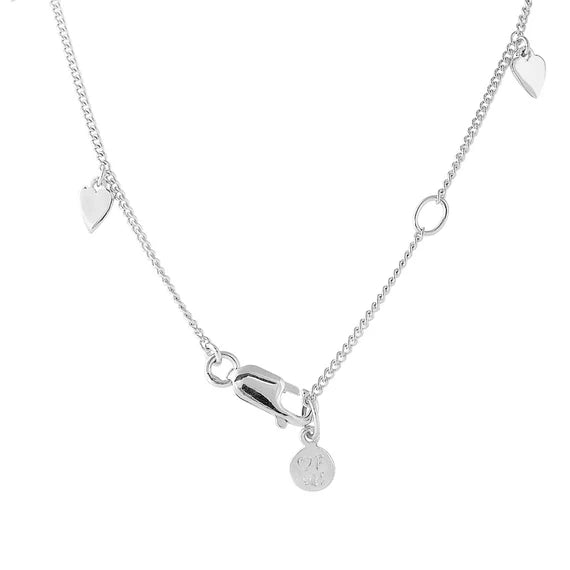 Silver heart charm necklace