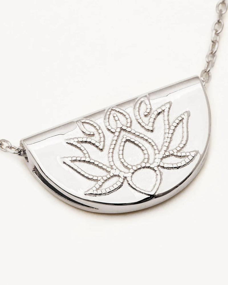 By Charlotte- Silver Lotus Necklace